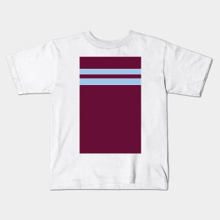 Aston Villa Retro 1985 Claret and Blue Home Bars Kids T-Shirt